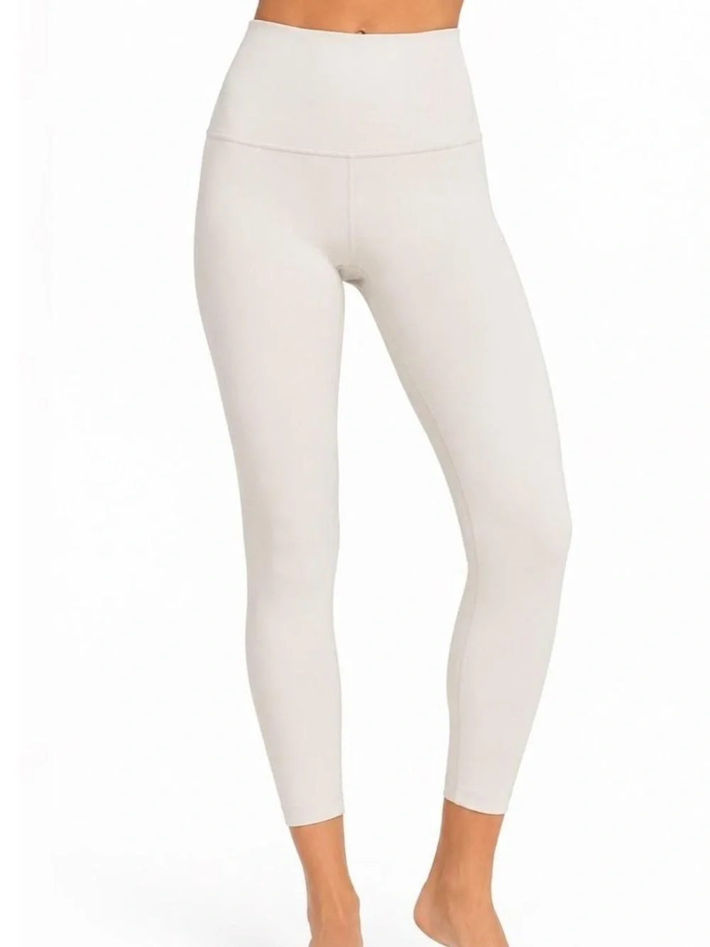 lululemon High-Waist Cream Leggings Size 4